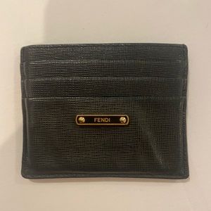 Fendi leather card holder